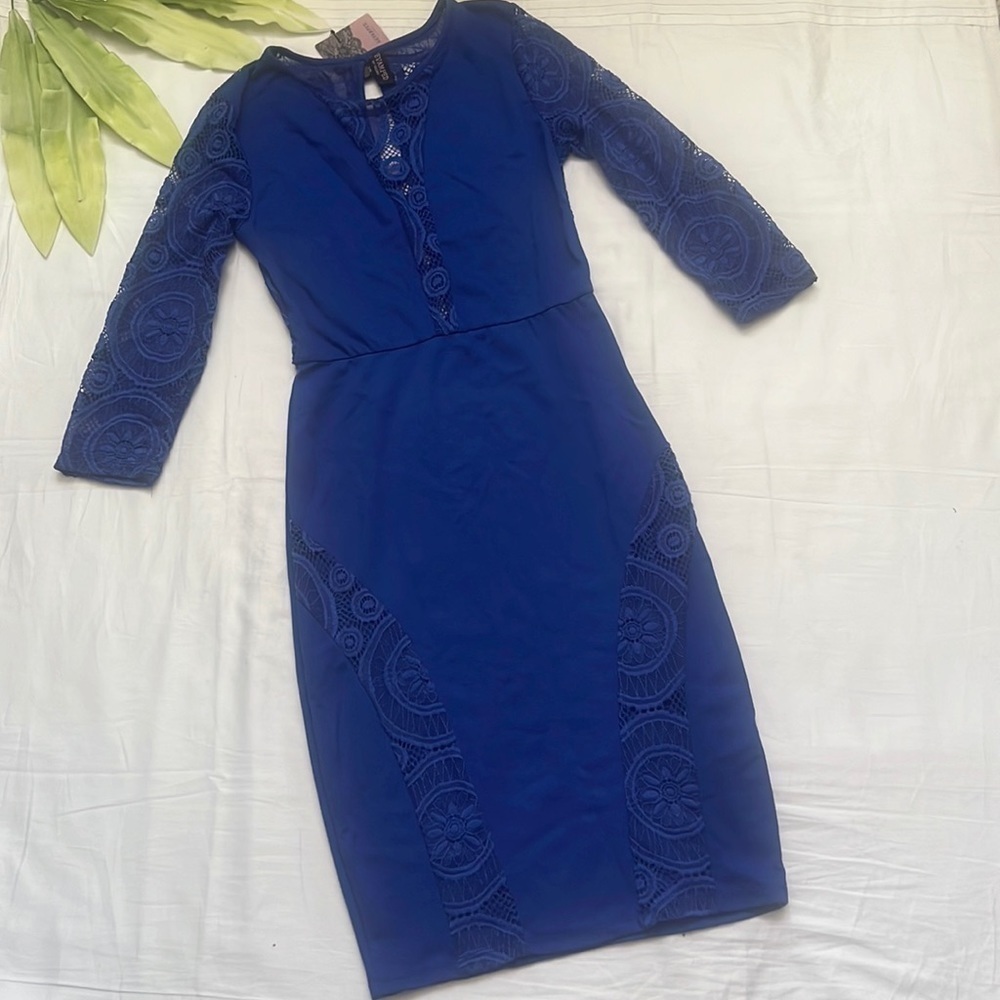 Nwt Revamped Lace Bodycon Dress
